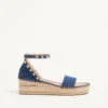 Sandales à double plateforme Rockstud en denim 55 mm Sandales à double plateforme Rockstud en denim 55 mm