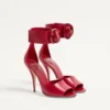 Sandales en cuir de chevreau Drip Rose avec cristaux 105 mm Sandales en cuir de chevreau Drip Rose avec cristaux 105 mm
