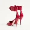 Sandales en cuir de chevreau Drip Rose avec cristaux 105 mm Sandales en cuir de chevreau Drip Rose avec cristaux 105 mm