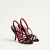 Sandales Fetishique en velours 105 mm