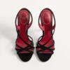 Sandales Fetishique en velours 105 mm