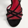 Sandales Fetishique en velours 105 mm