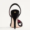 Sandales Fetishique en velours 105 mm
