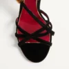 Sandales Fetishique en velours avec feuille en fourrure 105 mm Sandales Fetishique en velours avec feuille en fourrure 105 mm