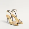 Sandales Ladycrush en cuir nappa laminé avec cristaux 85 mm Sandales Ladycrush en cuir nappa laminé avec cristaux 85 mm