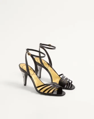 Sandales Ladycrush en cuir verni avec cristaux 85 mm Sandales Ladycrush en cuir verni avec cristaux 85 mm