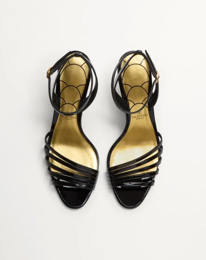 Sandales Ladycrush en cuir verni avec cristaux 85 mm Sandales Ladycrush en cuir verni avec cristaux 85 mm