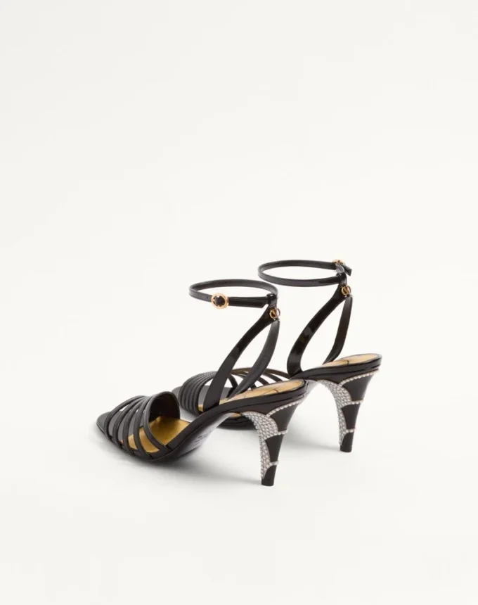 Sandales Ladycrush en cuir verni avec cristaux 85 mm Sandales Ladycrush en cuir verni avec cristaux 85 mm