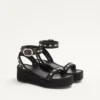 Sandales à plateforme Rockstud en cuir de veau 45 mm Sandales à plateforme Rockstud en cuir de veau 45 mm