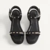 Sandales à plateforme Rockstud en cuir de veau 45 mm Sandales à plateforme Rockstud en cuir de veau 45 mm