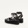 Sandales à plateforme Rockstud en cuir de veau 45 mm Sandales à plateforme Rockstud en cuir de veau 45 mm