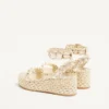 Sandales à plateforme Rockstud en cuir nappa laminé 45 mm Sandales à plateforme Rockstud en cuir nappa laminé 45 mm