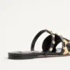 Sandales Rockstud avec broderie en raphia à carreaux