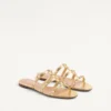 Sandales Rockstud en cuir nappa laminé