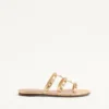 Sandales Rockstud en cuir nappa laminé