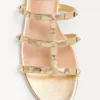 Sandales Rockstud en cuir nappa laminé