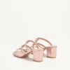 Sandales Rockstud en cuir nappa laminé 60 mm