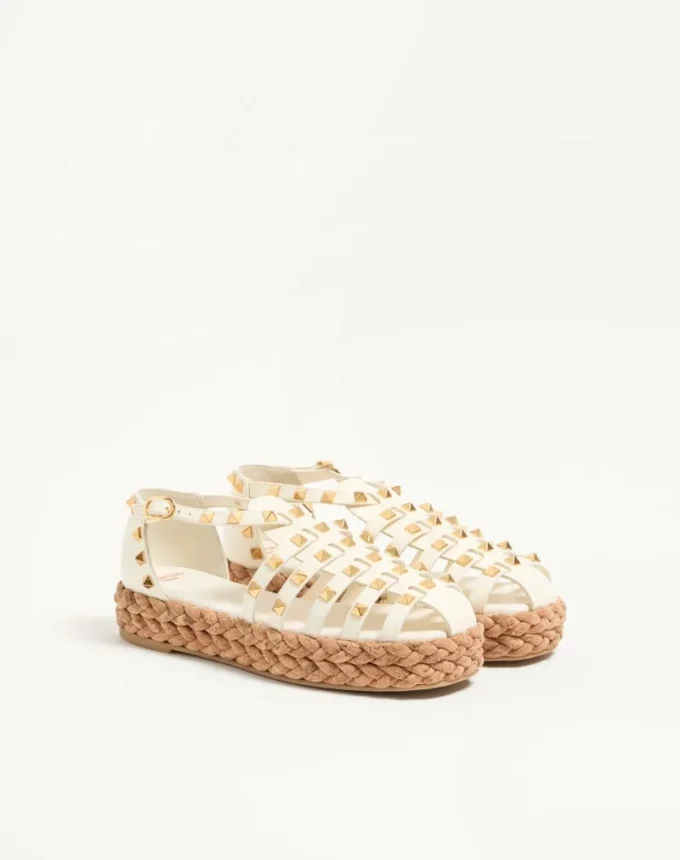 Sandales Rockstud Fishermen en cuir de veau 30 mm Sandales Rockstud Fishermen en cuir de veau 30 mm