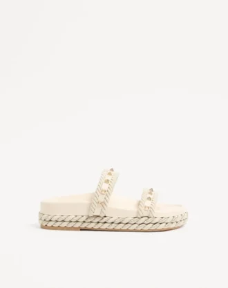 Sandales Rockstud Slide en cuir de veau 20 mm Sandales Rockstud Slide en cuir de veau 20 mm