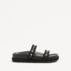Sandales Rockstud Slide en cuir de veau 20 mm