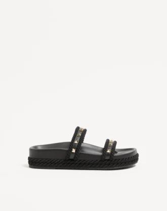 Sandales Rockstud Slide en cuir de veau 20 mm Sandales Rockstud Slide en cuir de veau 20 mm