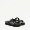 Sandales Rockstud Slide en cuir de veau 20 mm
