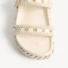 Sandales Rockstud Slide en cuir de veau 20 mm