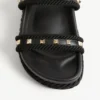Sandales Rockstud Slide en cuir de veau 20 mm