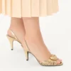 Sandales Royal en cuir nappa laminé 85 mm