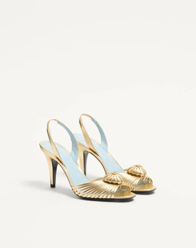 Sandales Royal en cuir nappa laminé 85 mm