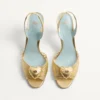 Sandales Royal en cuir nappa laminé 85 mm