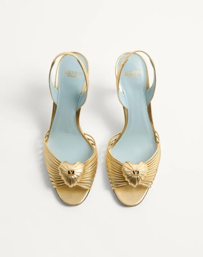 Sandales Royal en cuir nappa laminé 85 mm