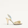 Sandales Royal en cuir nappa laminé 85 mm