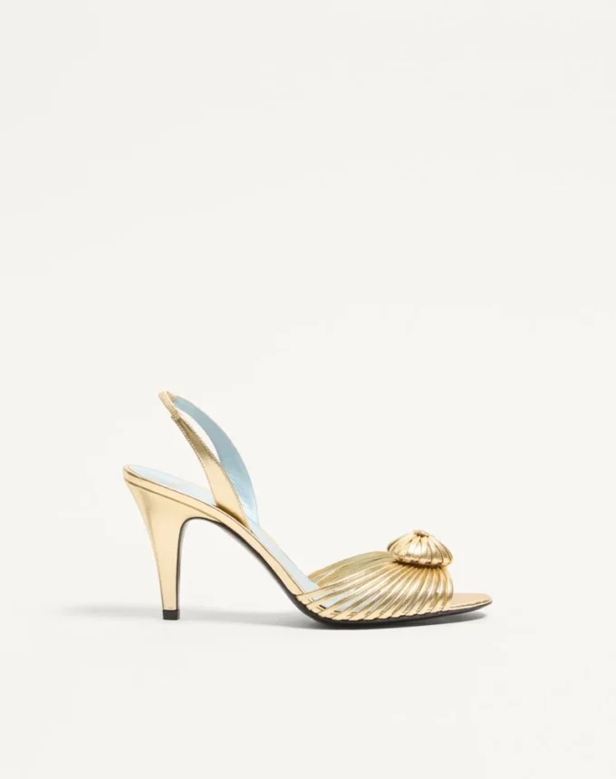 Sandales Royal en cuir nappa laminé 85 mm
