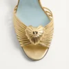 Sandales Royal en cuir nappa laminé 85 mm