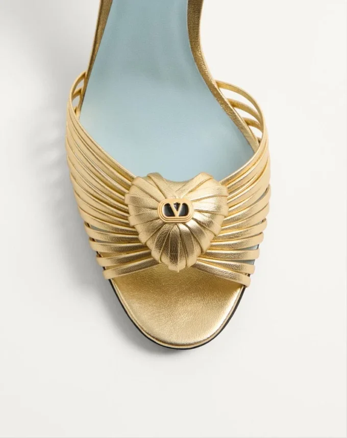 Sandales Royal en cuir nappa laminé 85 mm