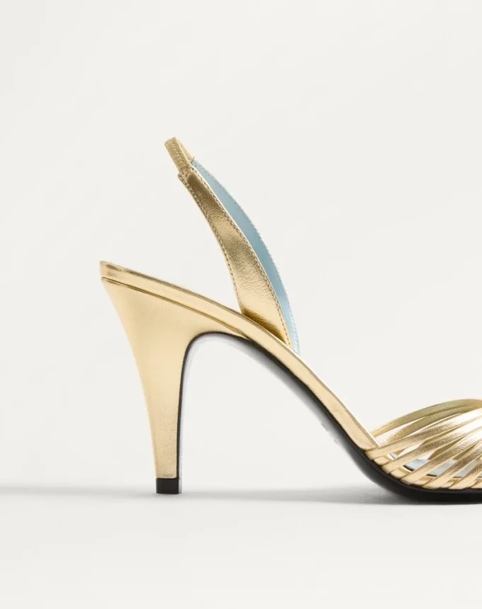 Sandales Royal en cuir nappa laminé 85 mm