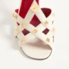 Sandales Studdy en cuir de chevreau 100 mm