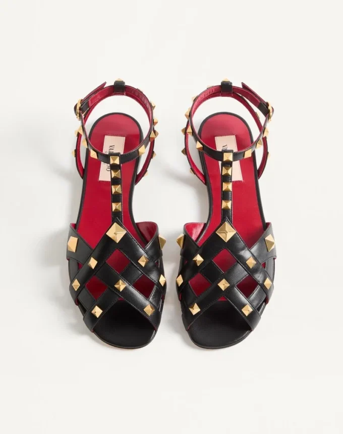 Sandales Studdy en cuir de chevreau