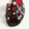 Sandales Studdy en cuir de chevreau