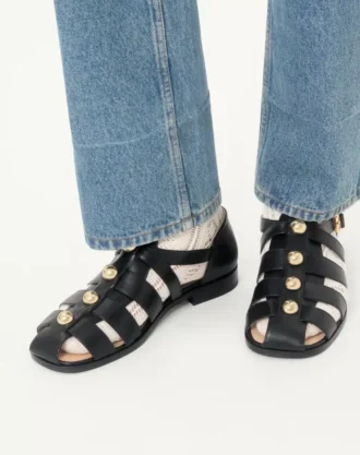 Sandales Studshield Fisherman en cuir de veau Sandales Studshield Fisherman en cuir de veau