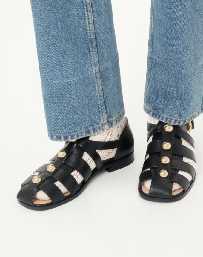 Sandales Studshield Fisherman en cuir de veau Sandales Studshield Fisherman en cuir de veau