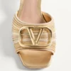 Sandales à talons compensés métalliques avec logo Vlogo et broderies Cornely 60 mm Sandales à talons compensés métalliques avec logo Vlogo et broderies Cornely 60 mm