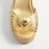 Sandales à talons compensés Royal en cuir nappa métallisé 100 mm Sandales à talons compensés Royal en cuir nappa métallisé 100 mm