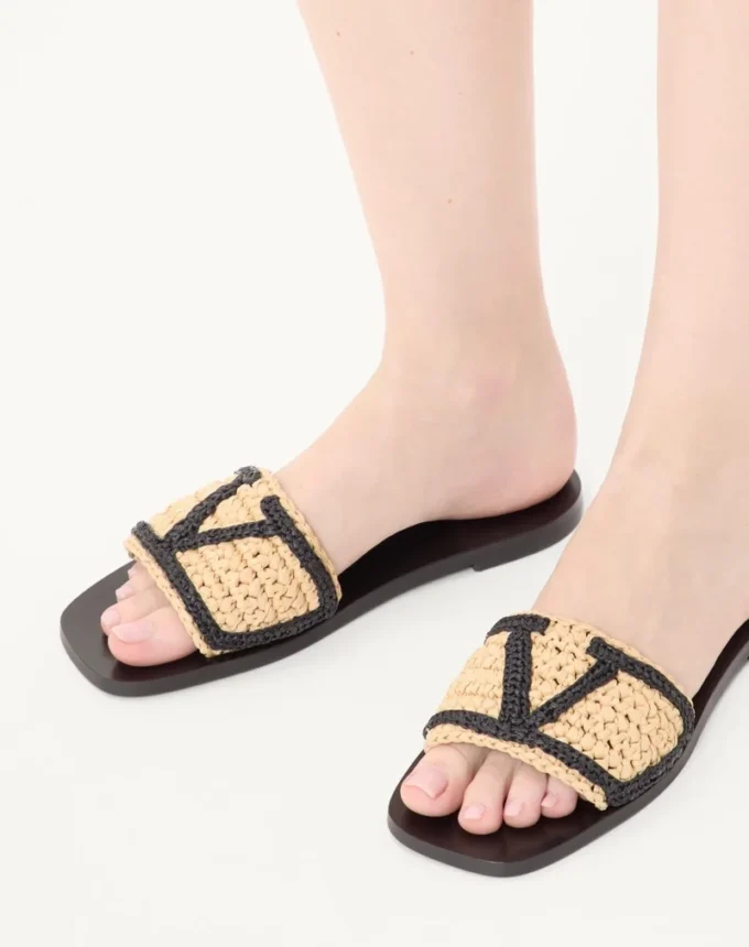 Sandales Viva Superstar en raphia avec broderies au crochet Sandales Viva Superstar en raphia avec broderies au crochet