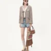 Short en denim brodé Short en denim brodé