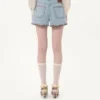 Short en denim brodé Short en denim brodé
