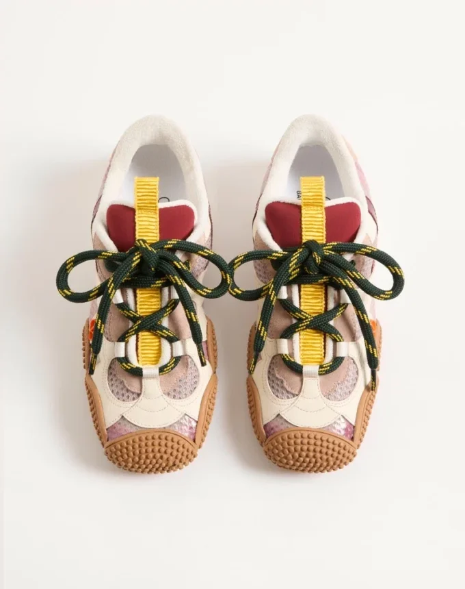 Sneakers Amphibia en cuir de veau caoutchouté et cuir de veau Sneakers Amphibia en cuir de veau caoutchouté et cuir de veau