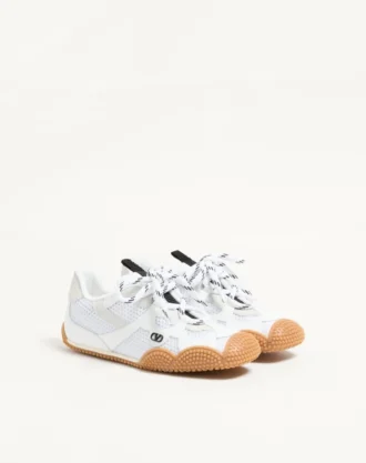Sneakers Amphibia en cuir de veau caoutchouté et cuir refendu Sneakers Amphibia en cuir de veau caoutchouté et cuir refendu