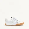 Sneakers Amphibia en cuir de veau caoutchouté et cuir refendu